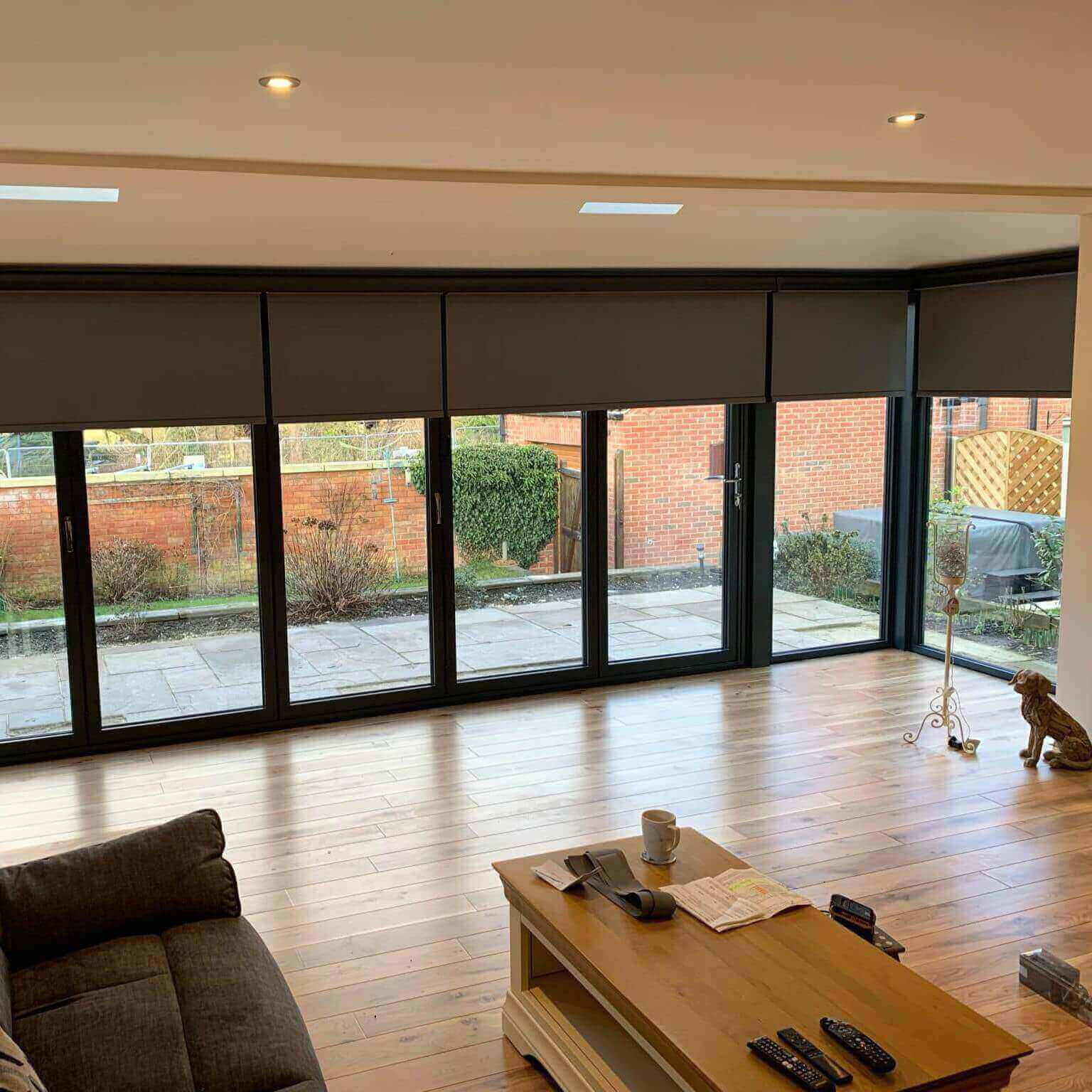 dark bifold blinds