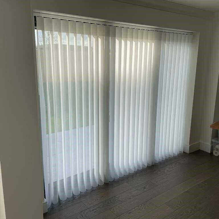 white bifold blinds