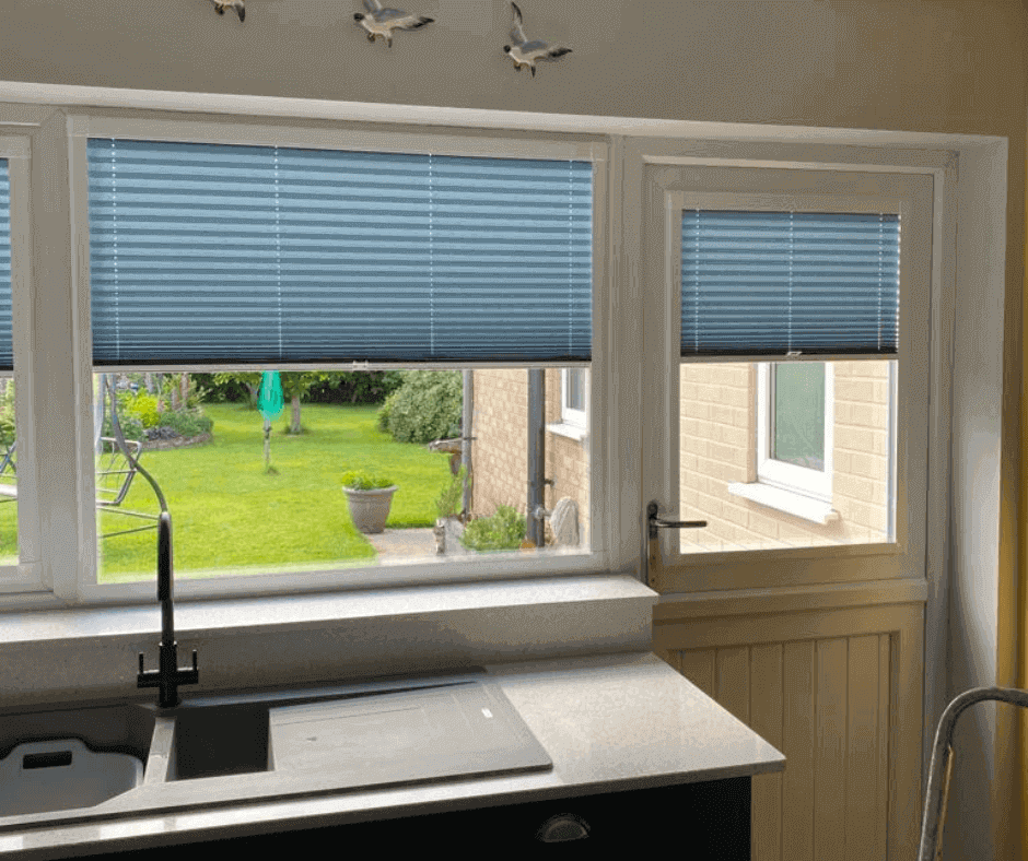 Pleated kitchen blinds