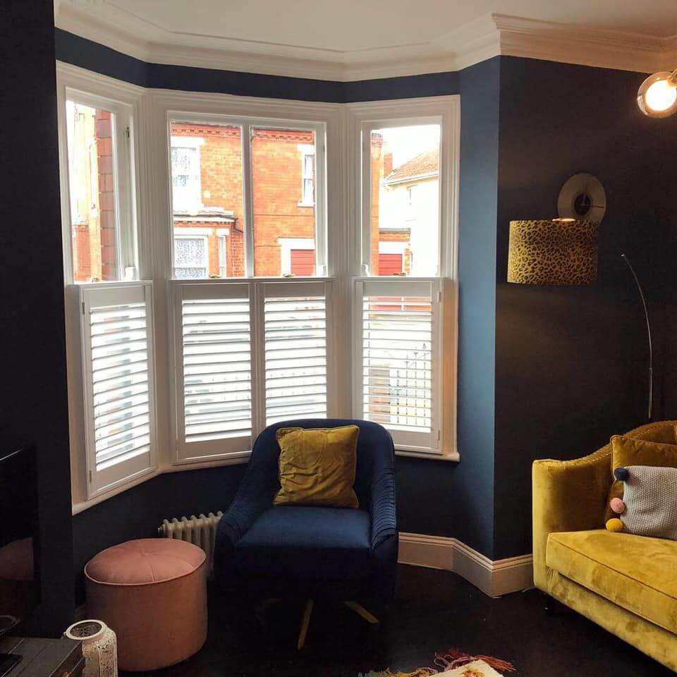 cafe shutters in living room