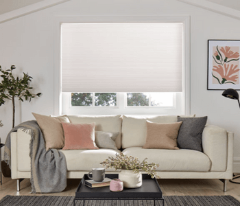 pleated blinds in lounge