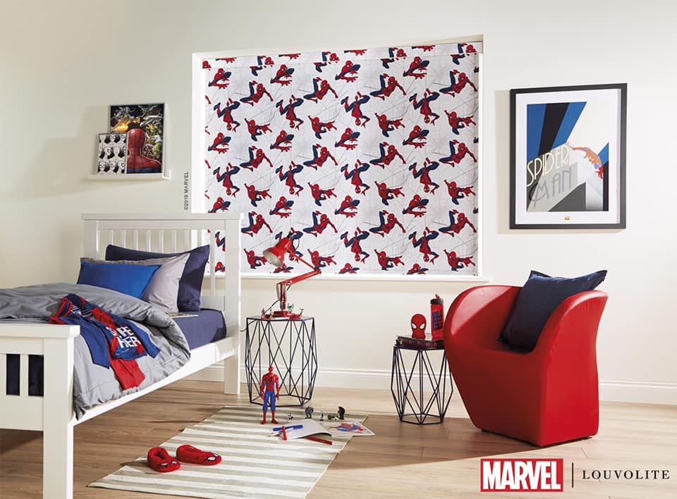 spider man bedroom blinds