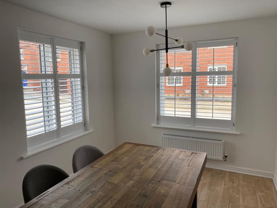 Shutters in dining room