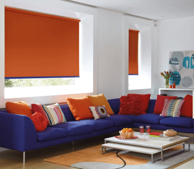 Orange blackout blind