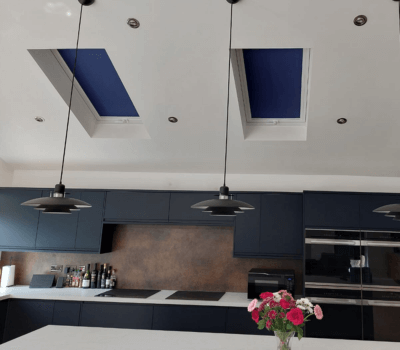 kitchen sloping blinds