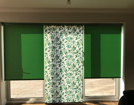 green panel blinds