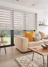 Lucca white vision blinds in lounge