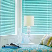 blue venetian bedroom blinds