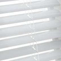 White venetian blinds closeup