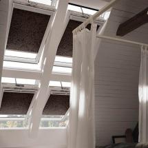 Patterned skylight blinds