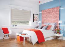 Sienna biscuit vision blinds in bedroom